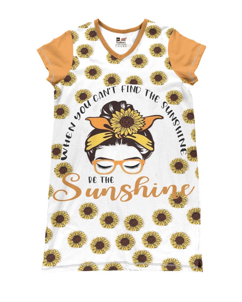 Sunflower Pajabears® V-Neck Nightshirt Sunshine Wonman Mn8 Nightshirts