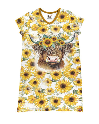 Cow Pajabears® V-Neck Nightshirts Sunshine Tl10