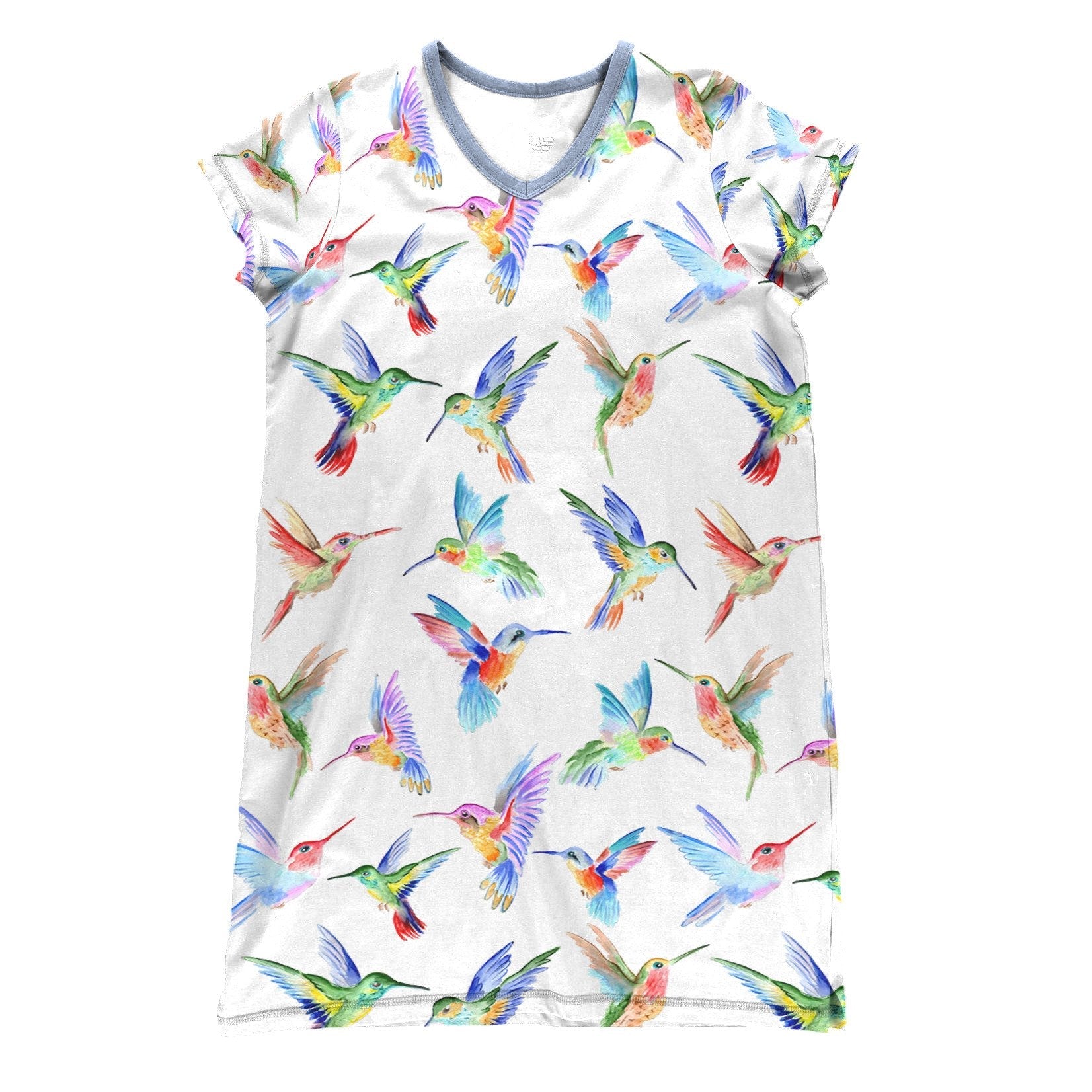 Hummingbird Pajabears® V-Neck Nightshirts Graceful Tl10