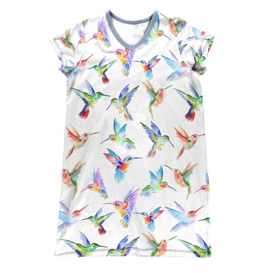 Hummingbird Pajabears® V-Neck Nightshirts Graceful Tl10