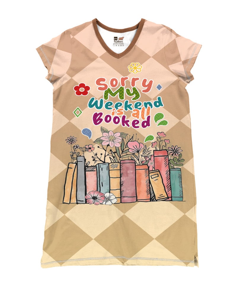 Booklovers Pajabears® V-Neck Nightshirts Nl09