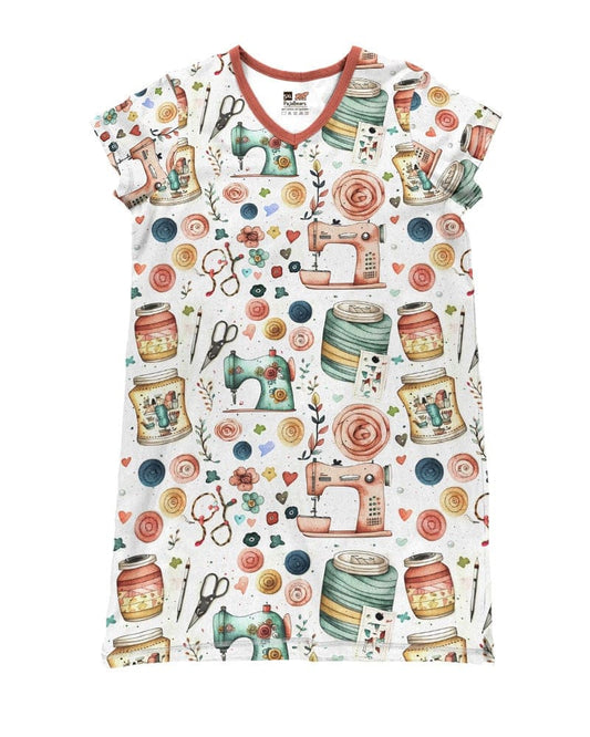 Sewing Pajabears® V-Neck Nightshirts Tropical Tl10