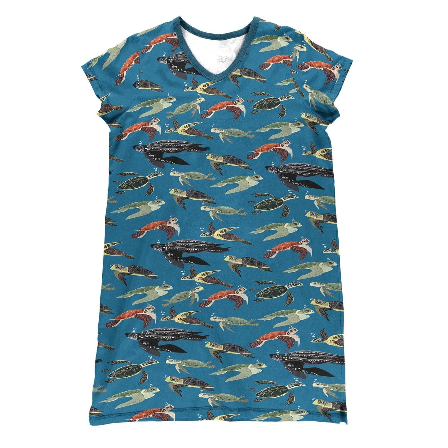 Turtle Pajabears® V-Neck Nightshirts Under The Sea Tl10