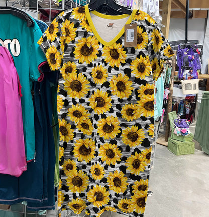 Sunflower Pajabears® V-Neck Nightshirt Cow Covered Tl10 Nightshirts