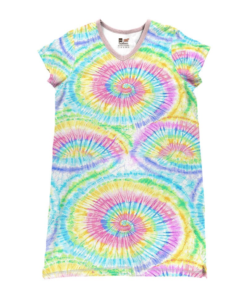 Tie Dye Pajabears® V-Neck Nightshirt Hm8 Nightshirts