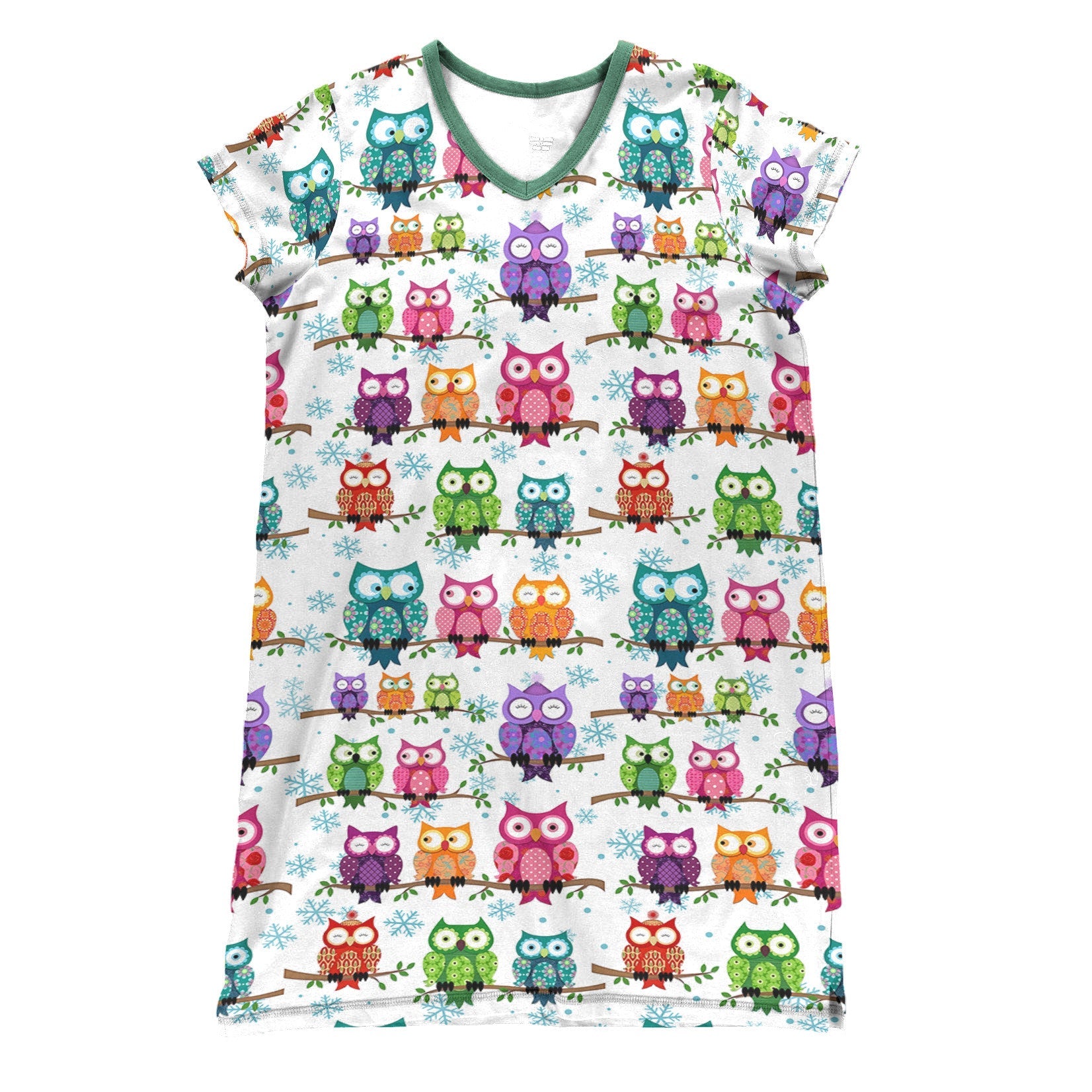 Owl Quilting Pajabears® V-Neck Winter Colorist Tl10