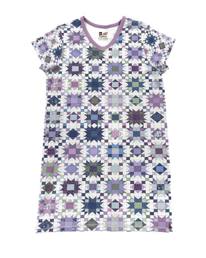 Quilting Pajabears® V-Neck Blocks Purple Ho3