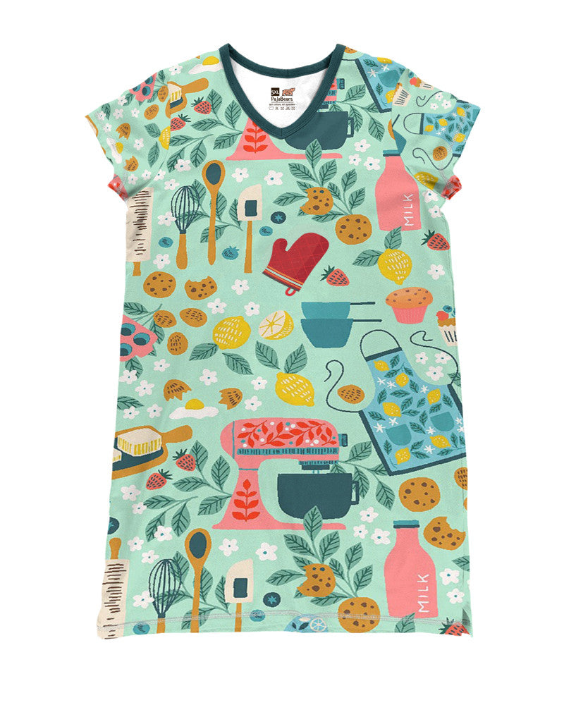 Baking V-Neck Pajabears® Nightshirt Hm8 Nightshirts