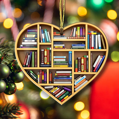 Book Lover Shineful® Personalized Decoration Ornament Heart Of Bookshelf