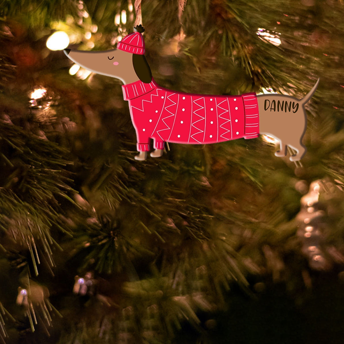 Dachshund Shineful® Decoration Ornament Happy Tl10