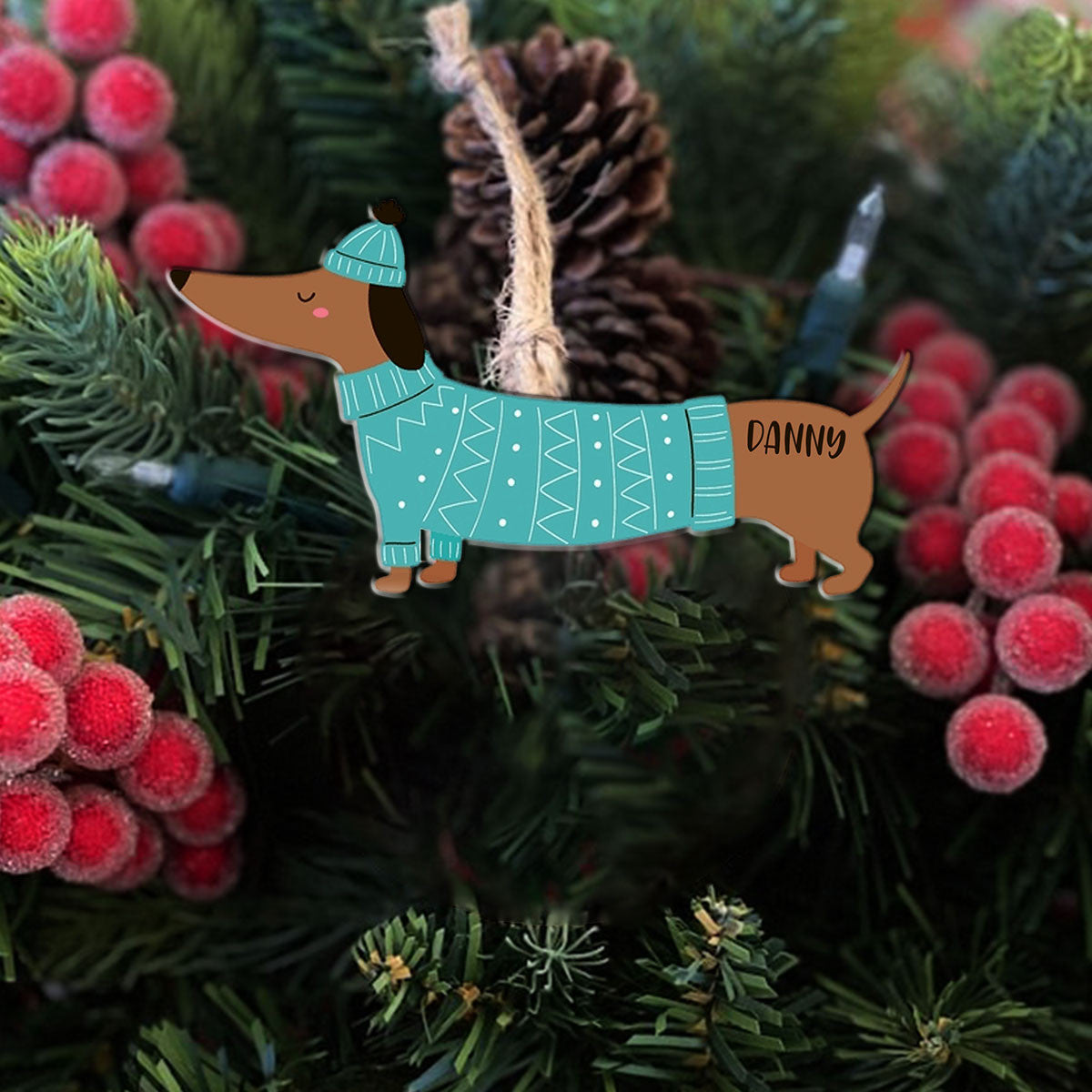 Dachshund Shineful® Decoration Ornament Happy Tl10