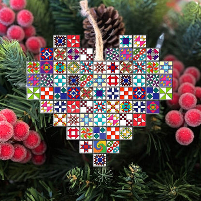 Shineful® 2D Ornament Quilting Blocks Heart Tl10