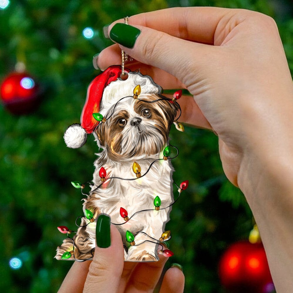 Shih Tzu Dog Shape Ornament Cute Christmas