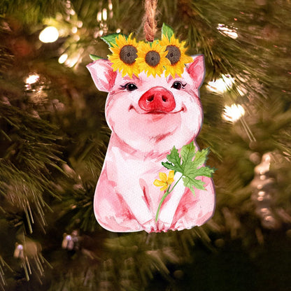 Sunflower Pig Shineful® Acrylic Decoration Ornament