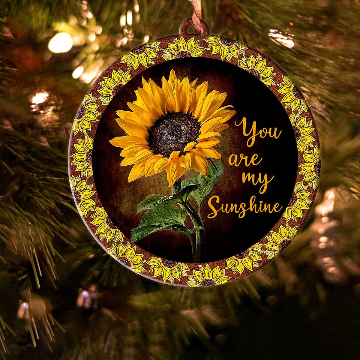 Sunflower Shape Ornament Christmas Sunshine