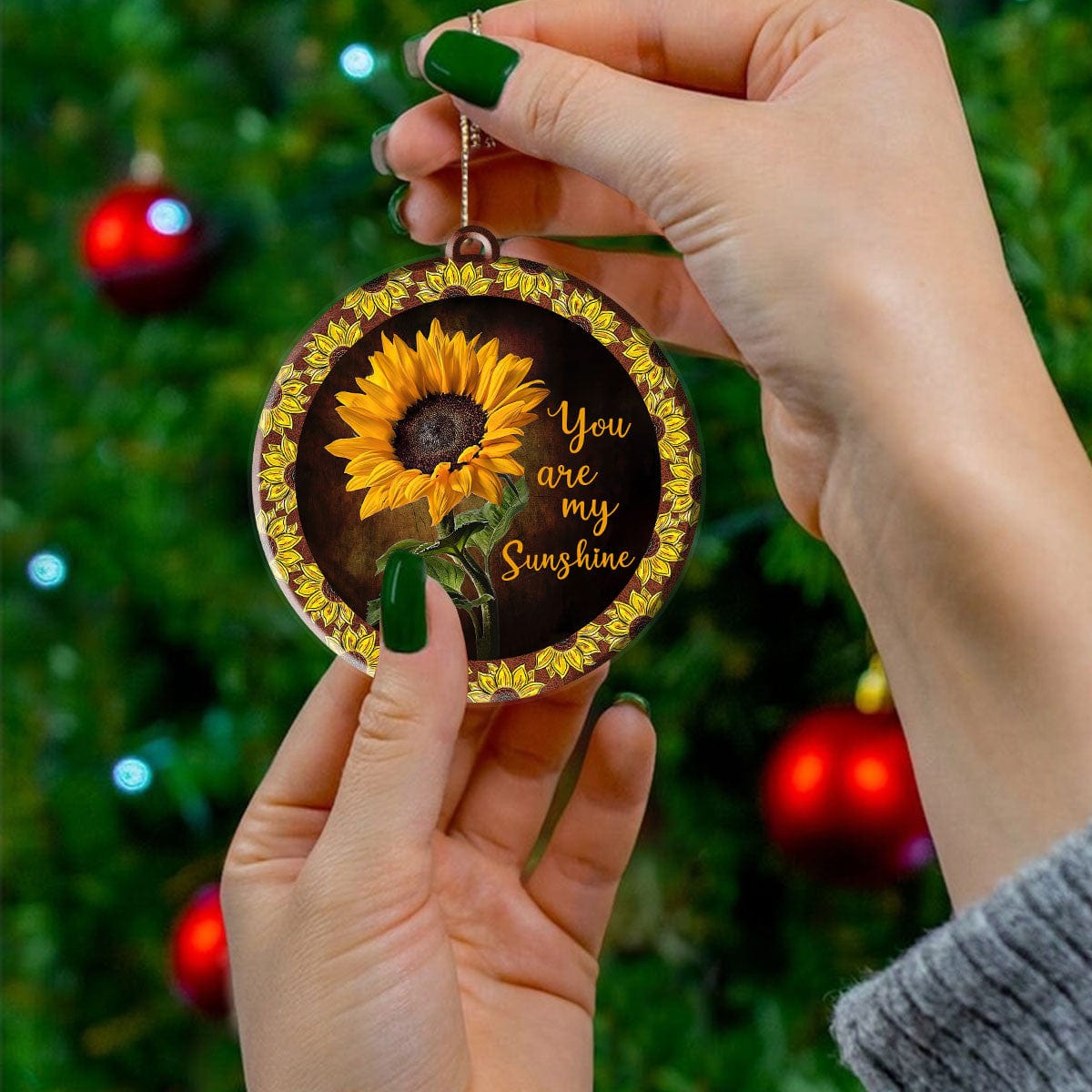 Sunflower Shape Ornament Christmas Sunshine