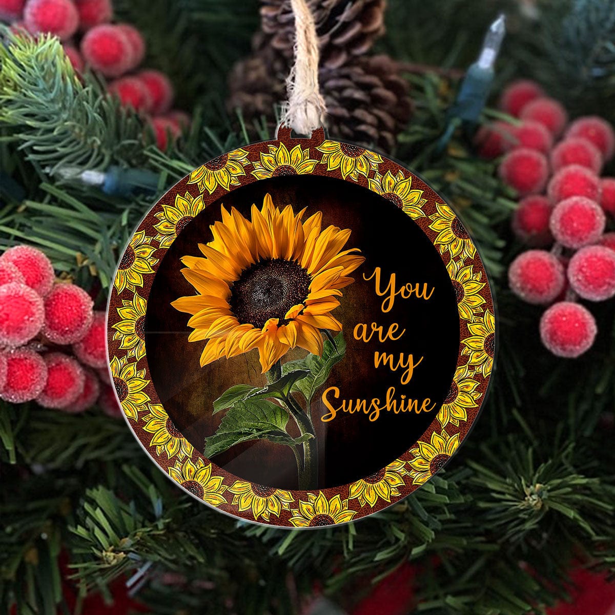 Sunflower Shape Ornament Christmas Sunshine