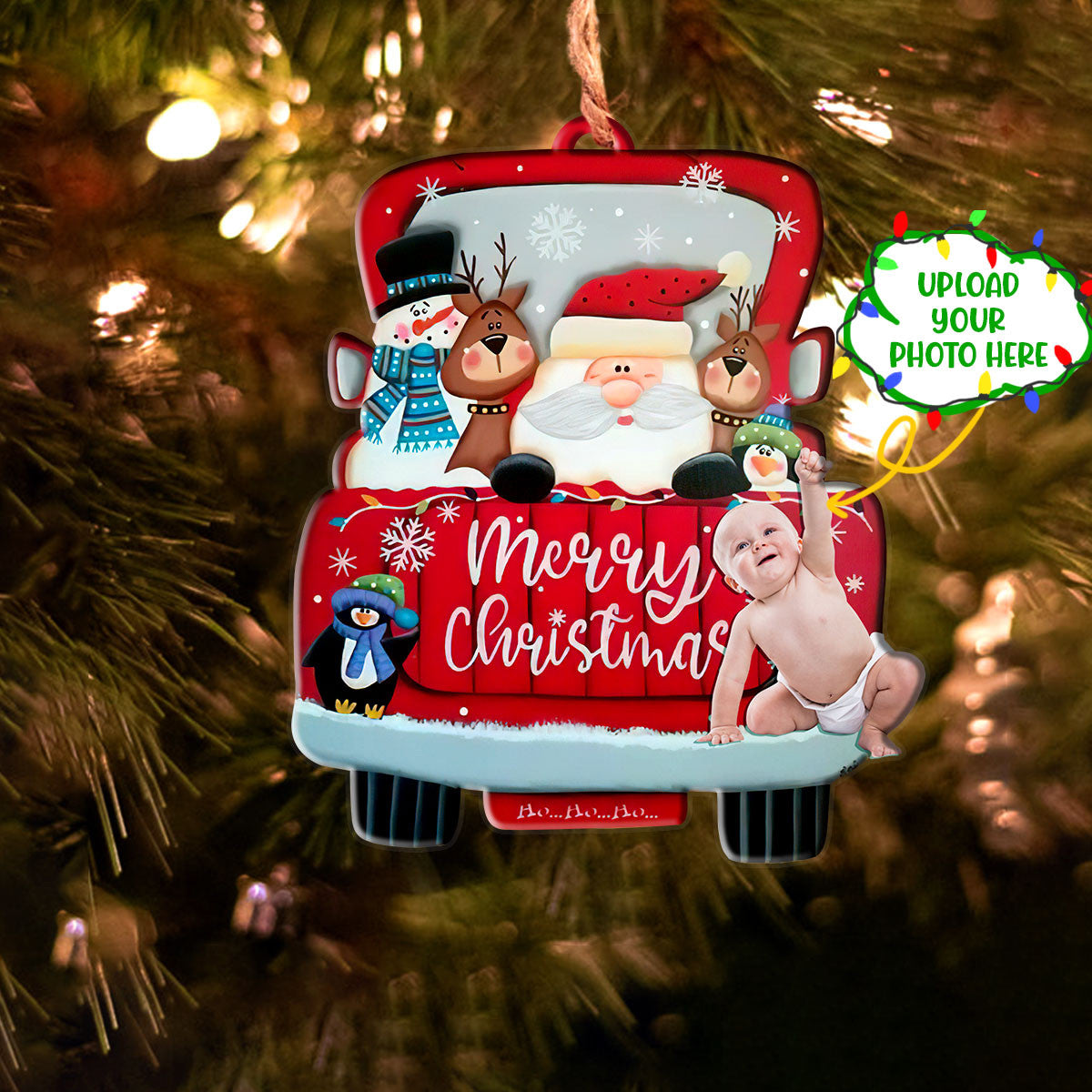 Personalized Photo Christmas Shineful® Acrylic Decoration Ornament Lovely