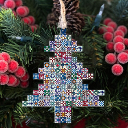 Shineful Decoration Ornament Traditional Quilting Blocks Christmas Tree