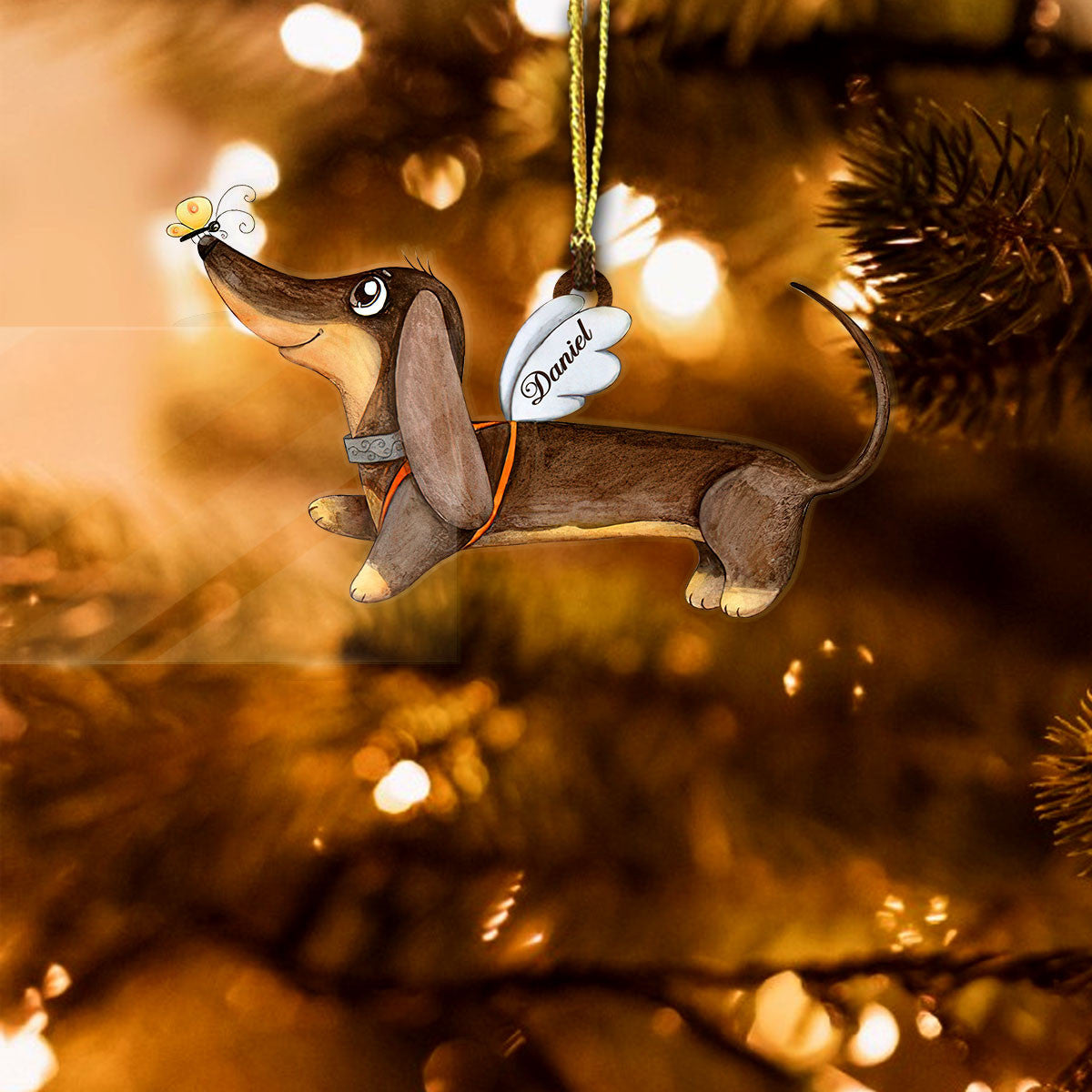 Shineful Decoration Ornament Dachshund Shape Ornament Christmas Angel