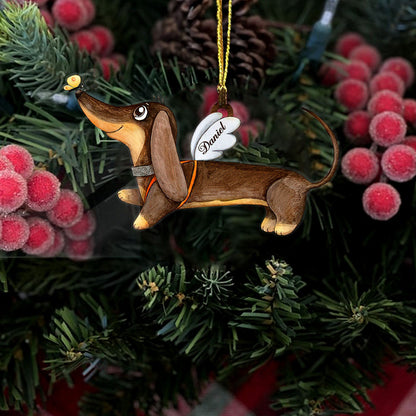 Shineful Decoration Ornament Dachshund Shape Ornament Christmas Angel