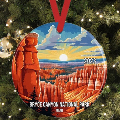 Yellowstone National Park Christmas 2023 Shineful® Ceramic Decoration Ornament