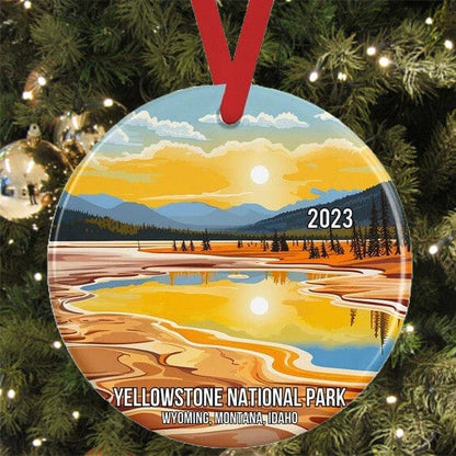 Yellowstone National Park Christmas 2023 Shineful® Ceramic Decoration Ornament