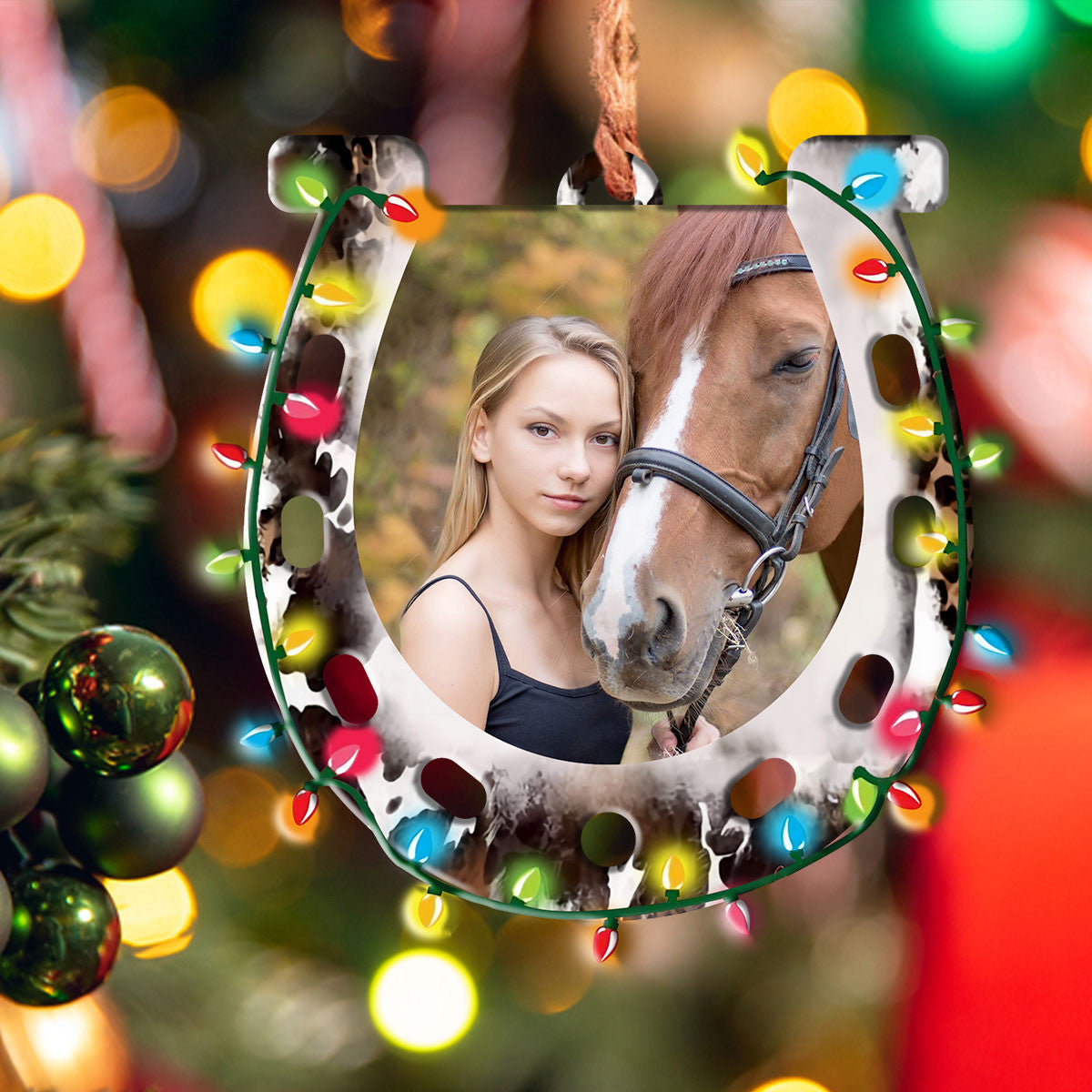 Horse Personalized Photo Christmas Shineful® Acrylic Decoration Ornament Lovely Tl10