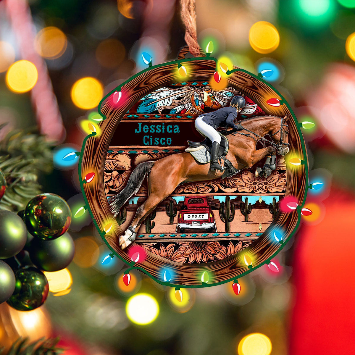 Horse Personalized Photo Christmas Shineful® Acrylic Decoration Ornament Happy Day Tl10