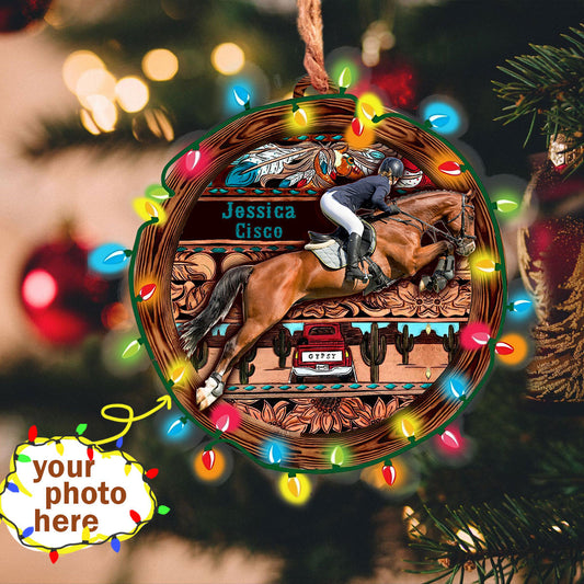 Horse Personalized Photo Christmas Shineful® Acrylic Decoration Ornament Happy Day Tl10