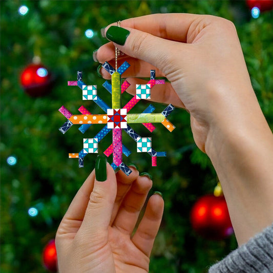 Quilting Shineful® Decoration Colorful Snowflake Ornament