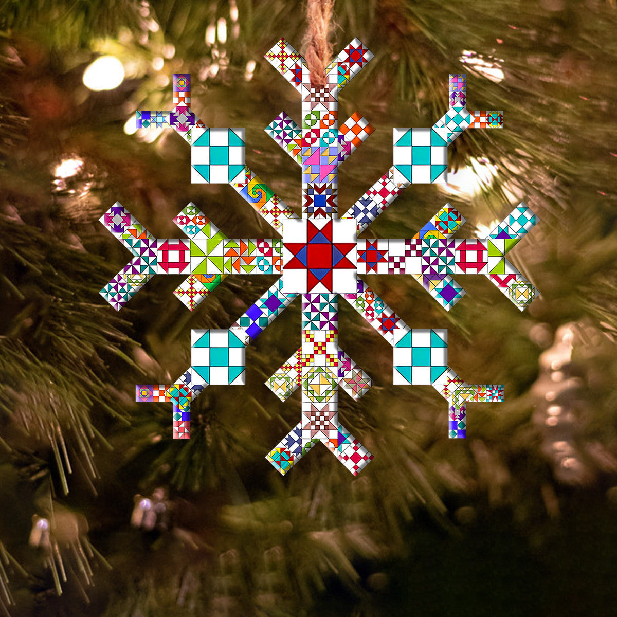 Quilting Shineful® Decoration Quilting Blocks Snowflake Ornament Hm8