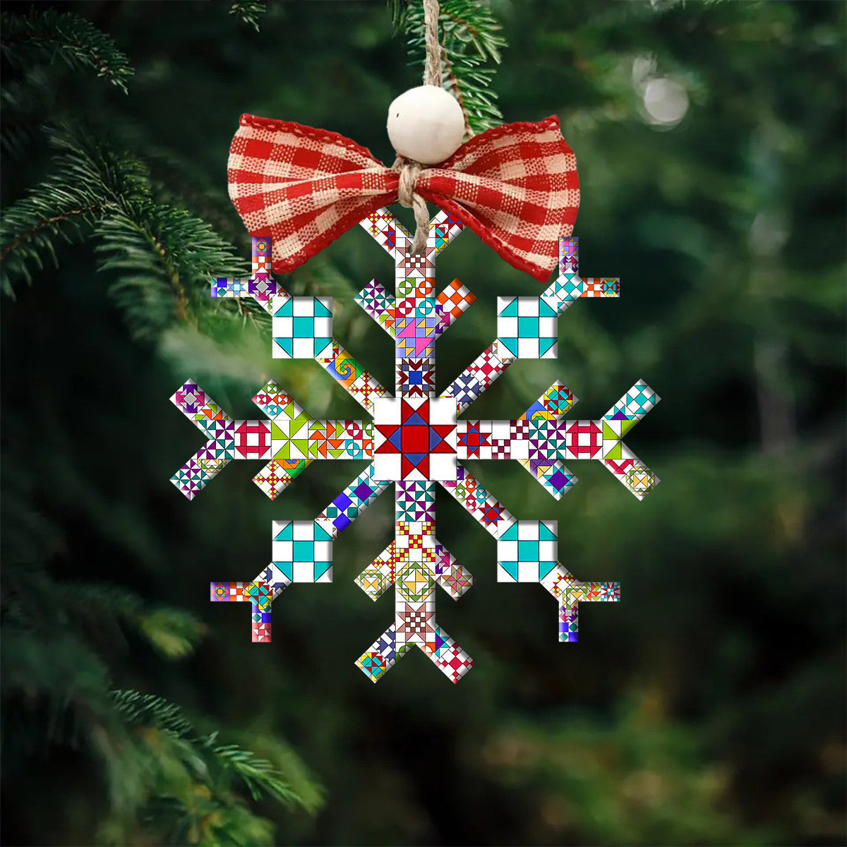 Quilting Shineful® Decoration Quilting Blocks Snowflake Ornament Hm8