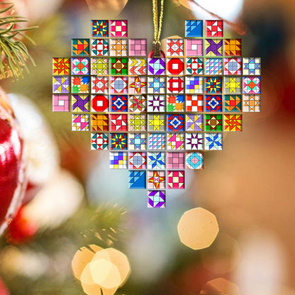 Glänzendes Dekorationsornament Wunderschöne Quiltblöcke