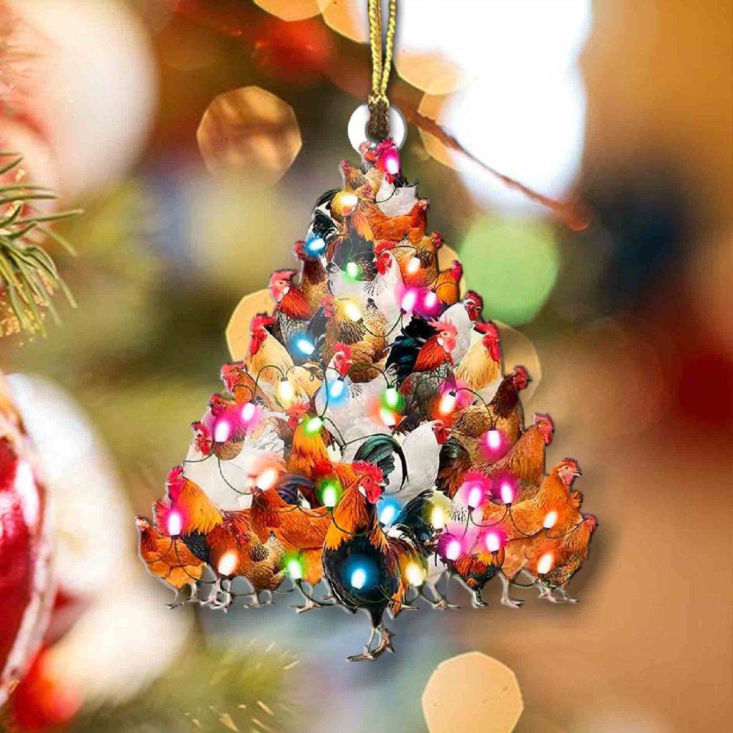 Chicken Shineful® Acrylic Decoration Ornament Christmas Tree Qa55