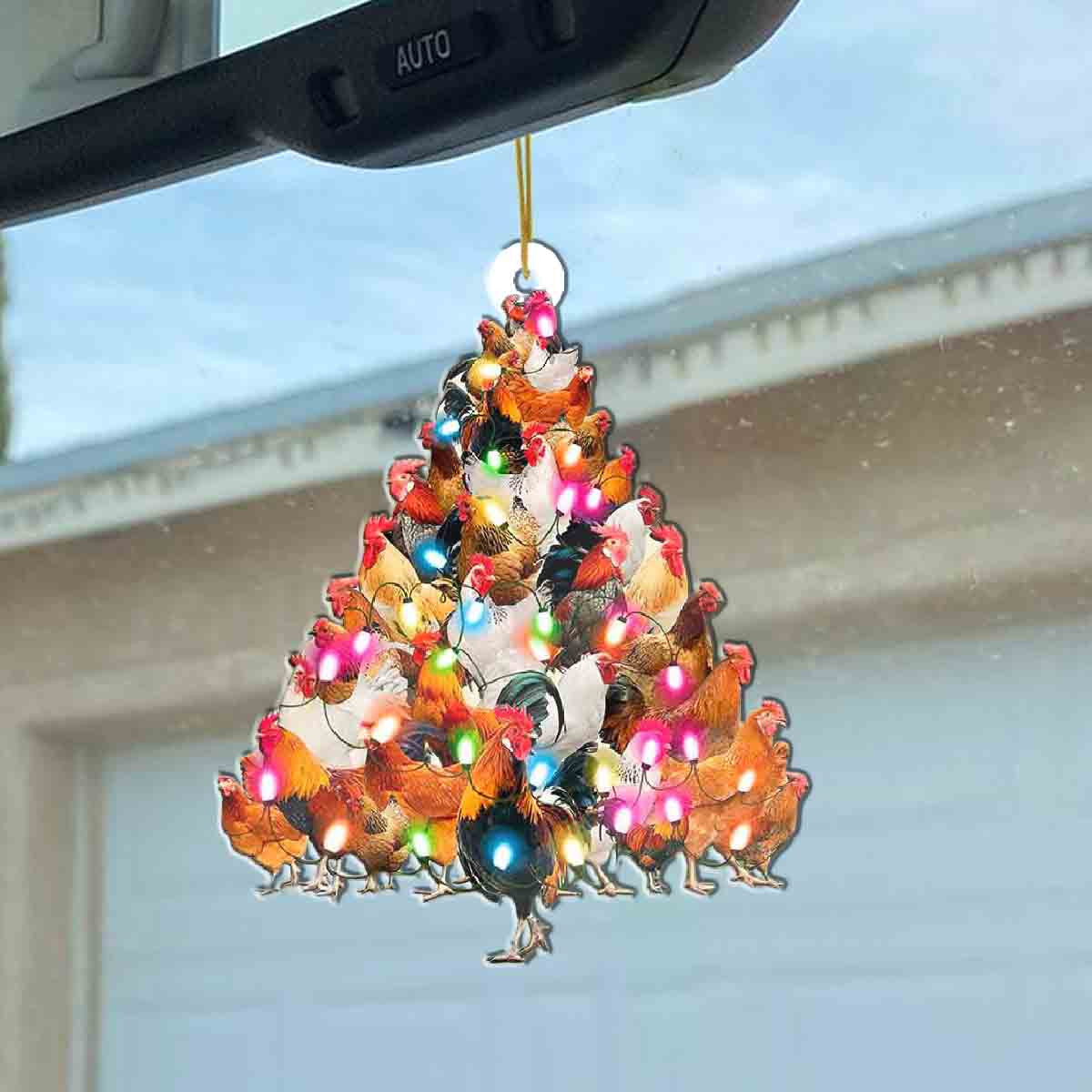 Chicken Shineful® Acrylic Decoration Ornament Christmas Tree Qa55