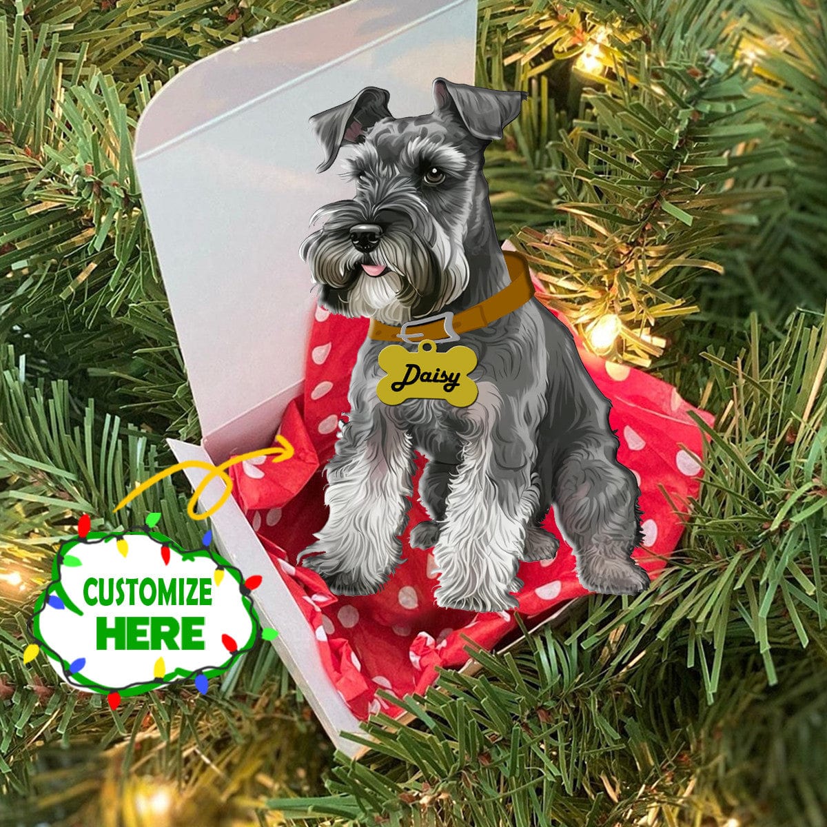 Schnauzer Personalized Shineful® Decoration Ornament My Lovely