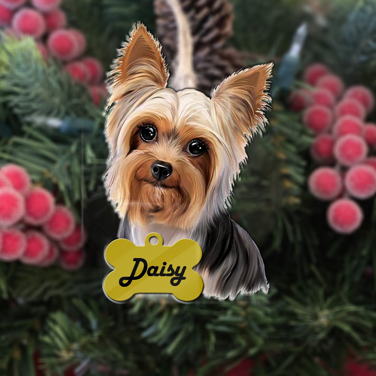 Yorkie Personalized Shineful® Decoration Ornament My Lovely