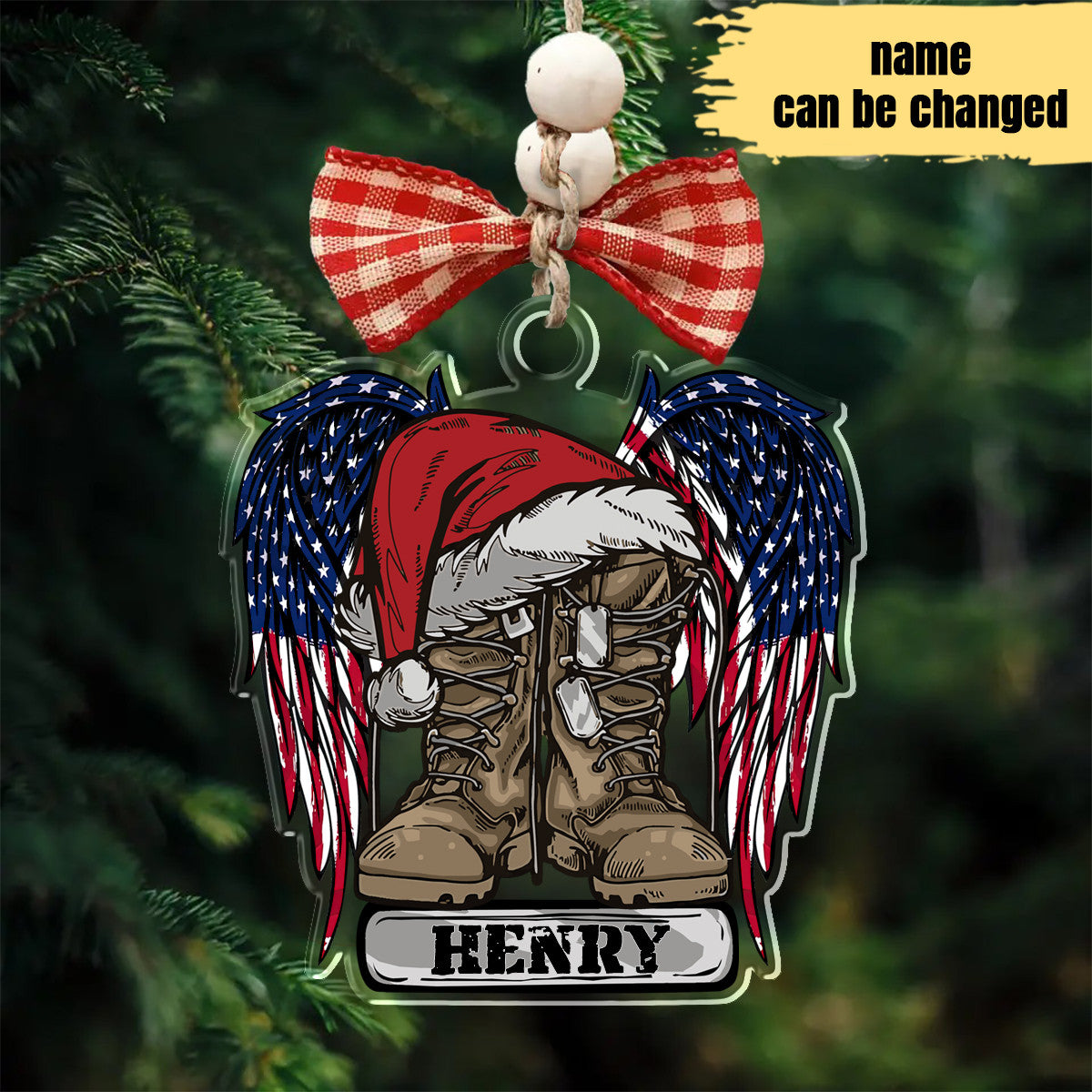 Military Personalized Ornament Shineful® Acrylic Decoration For Christmas Qd5