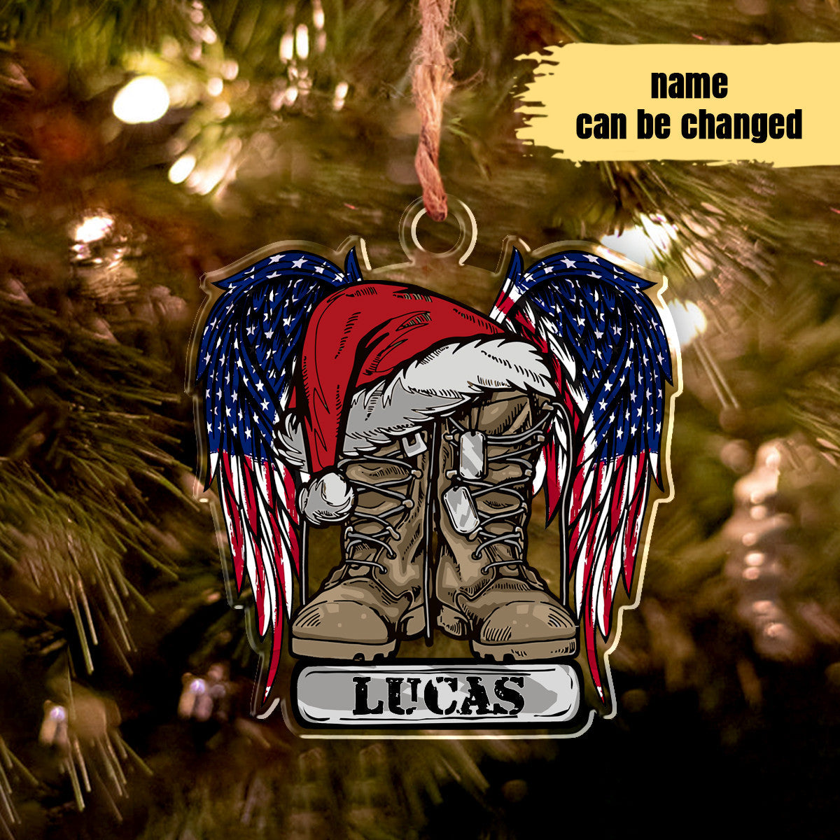 Military Personalized Ornament Shineful® Acrylic Decoration For Christmas Qd5