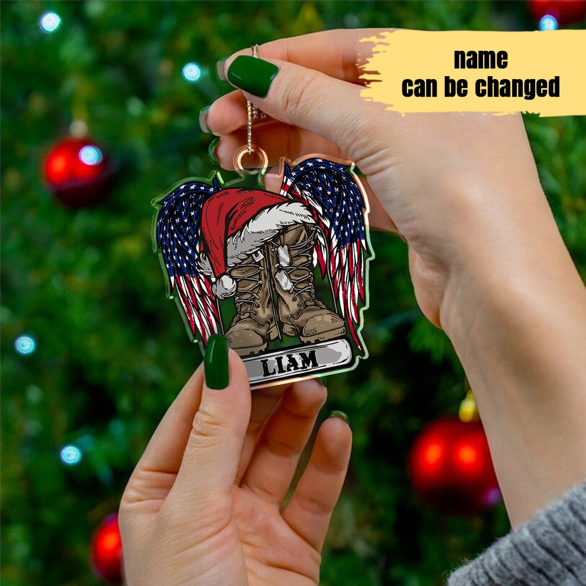 Military Personalized Ornament Shineful® Acrylic Decoration For Christmas Qd5