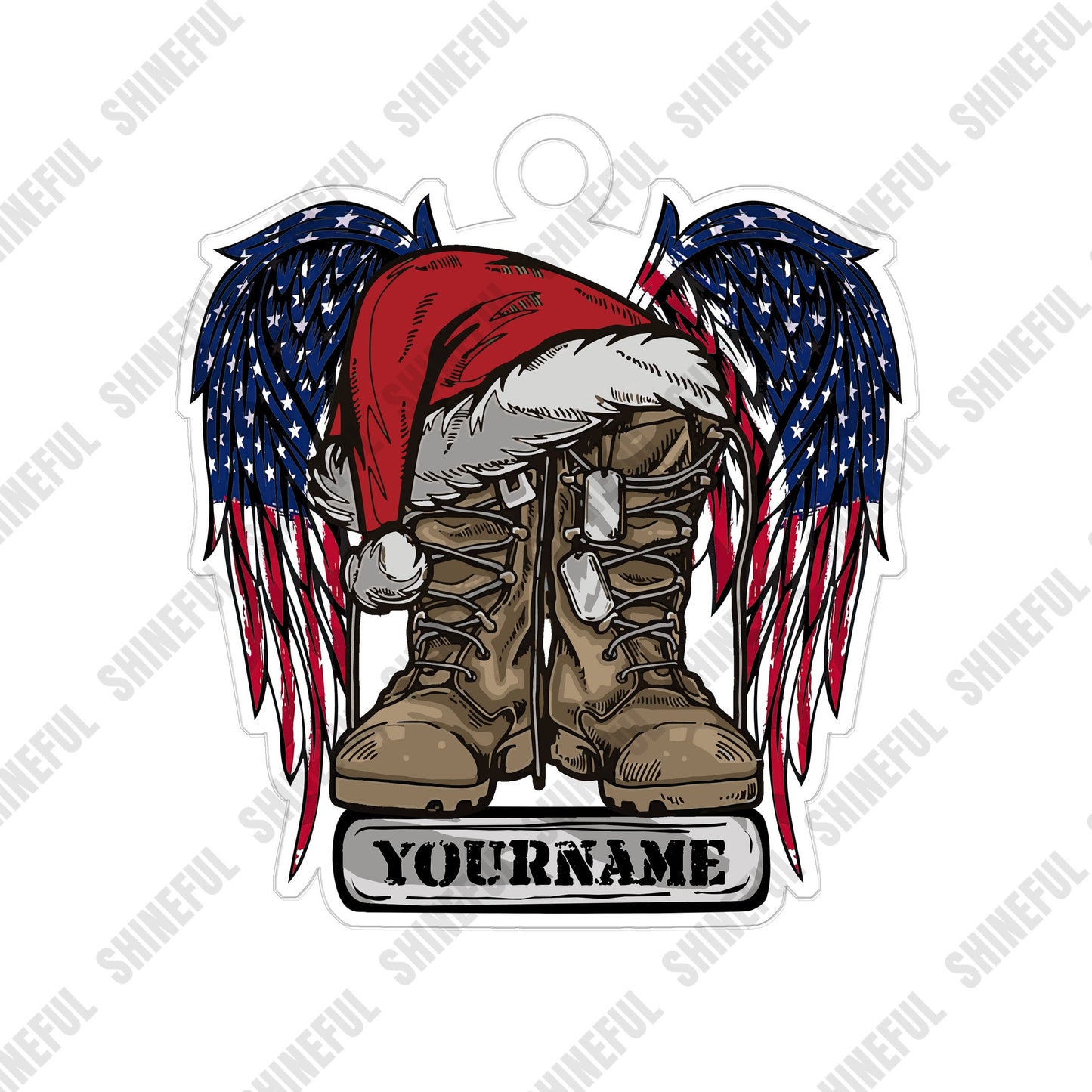 Military Personalized Ornament Shineful® Acrylic Decoration For Christmas Qd5