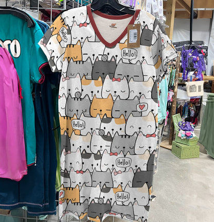 Cat Shineful® V-Neck Nightshirts Lovely Cats Lk8 Nightshirt