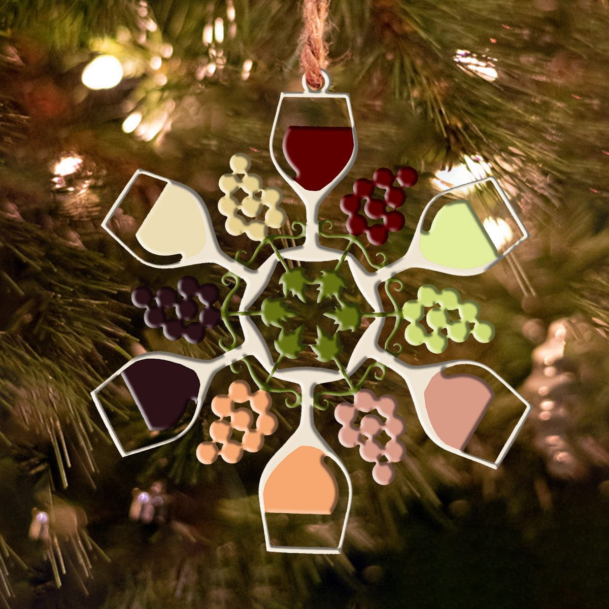 Wine Shineful® Decoration Ornament Snowflake Lk8