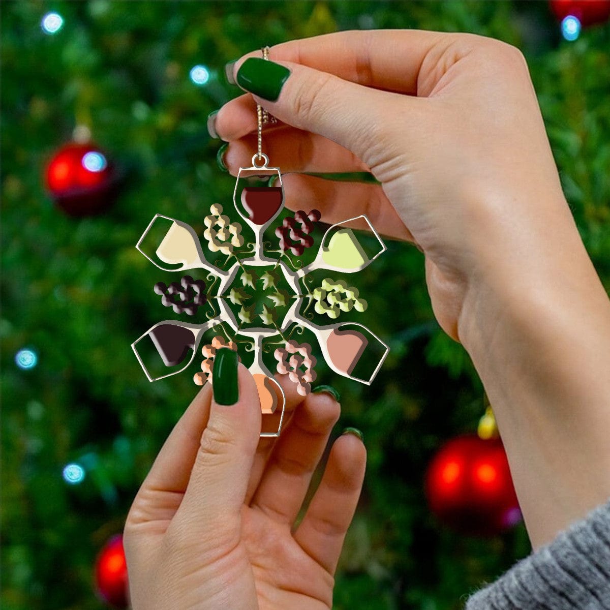 Wine Shineful® Decoration Ornament Snowflake Lk8