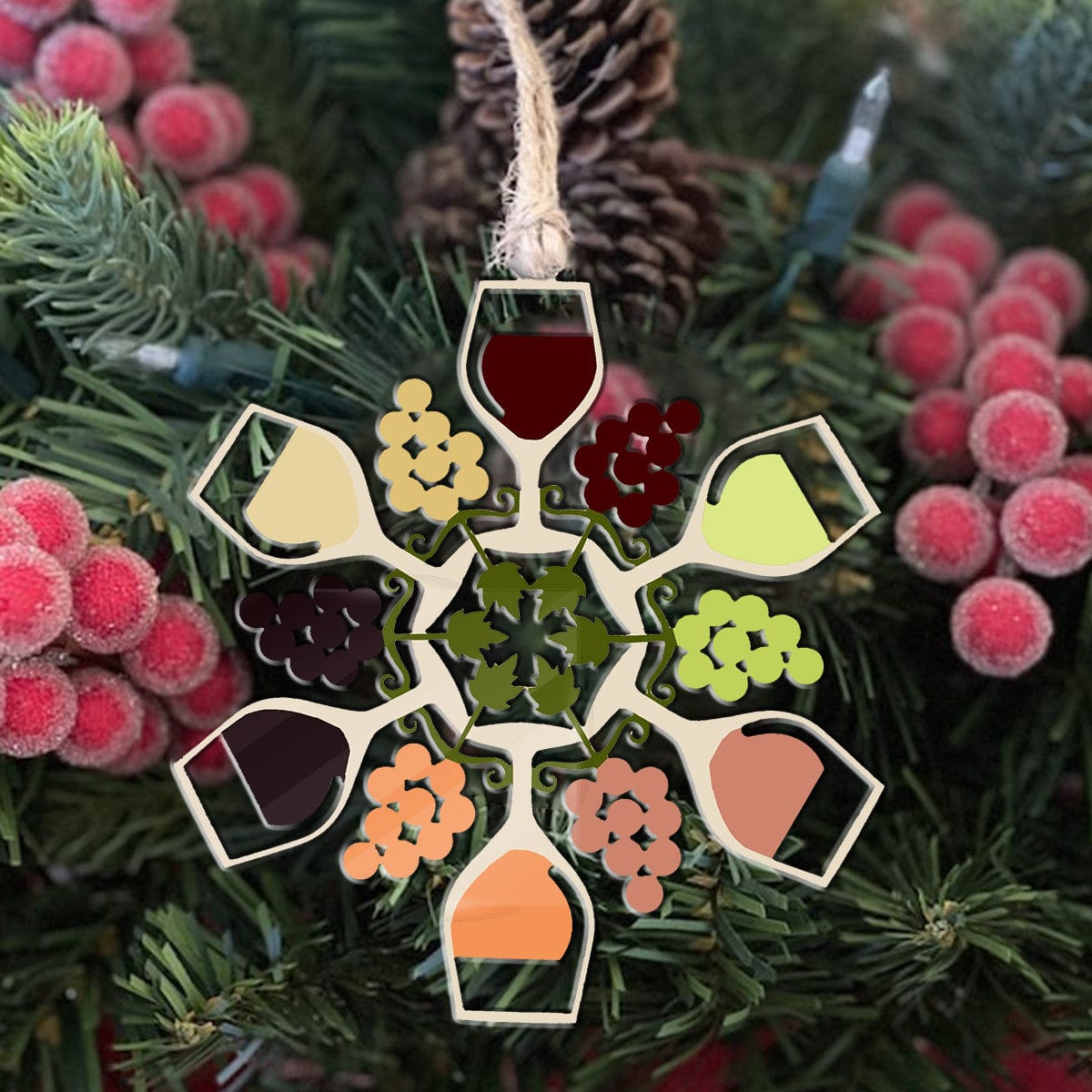 Wine Shineful® Decoration Ornament Snowflake Lk8