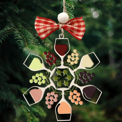 Wine Shineful® Decoration Ornament Snowflake Lk8