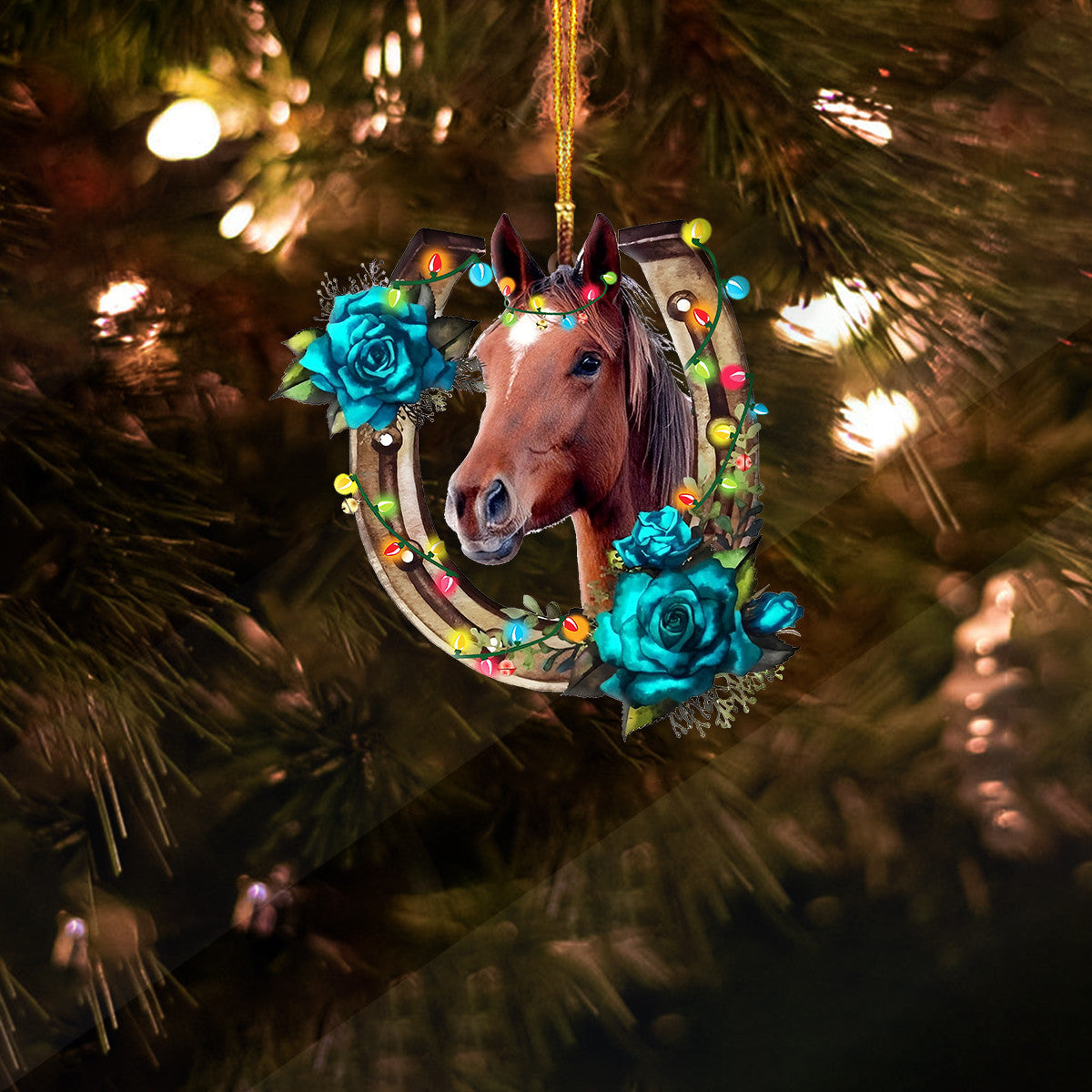 Horse Shineful® Decoration Ornament Sparking Horseshoe Mn8