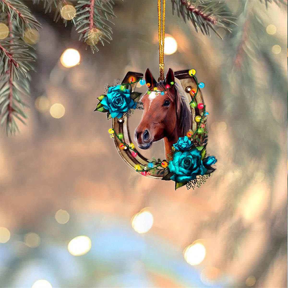 Horse Shineful® Decoration Ornament Sparking Horseshoe Mn8