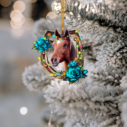 Horse Shineful® Decoration Ornament Sparking Horseshoe Mn8